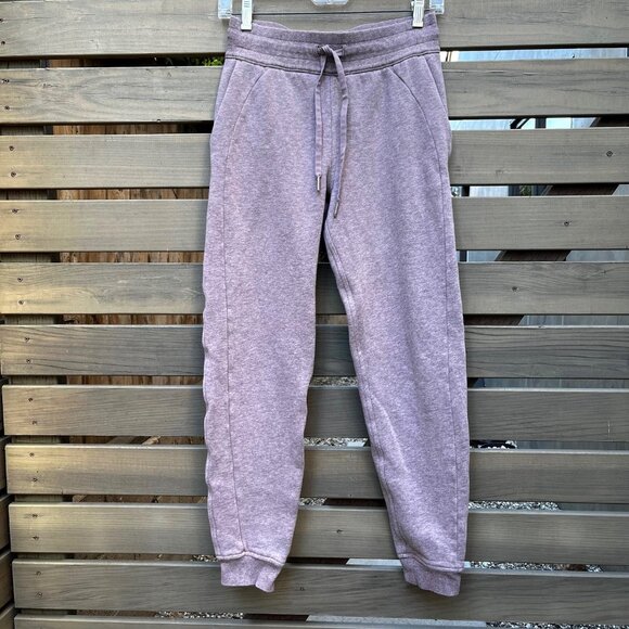 LULULEMON  Scuba Jogger Sweat Pants Heathered Violet Verbena (Lavender) Size 4 - Picture 4 of 10